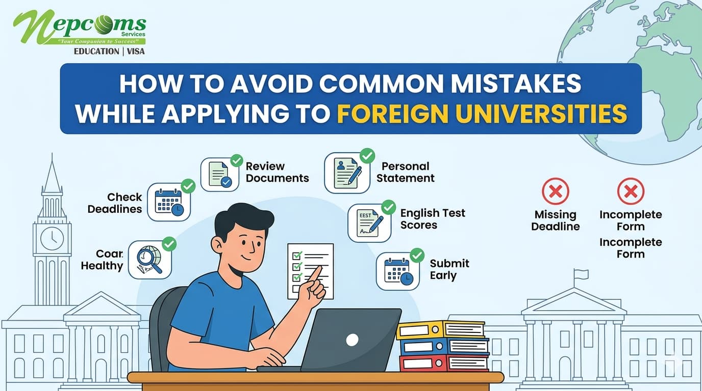 How to Avoid Mistakes While Applying to Foreign Universities - Nepcoms